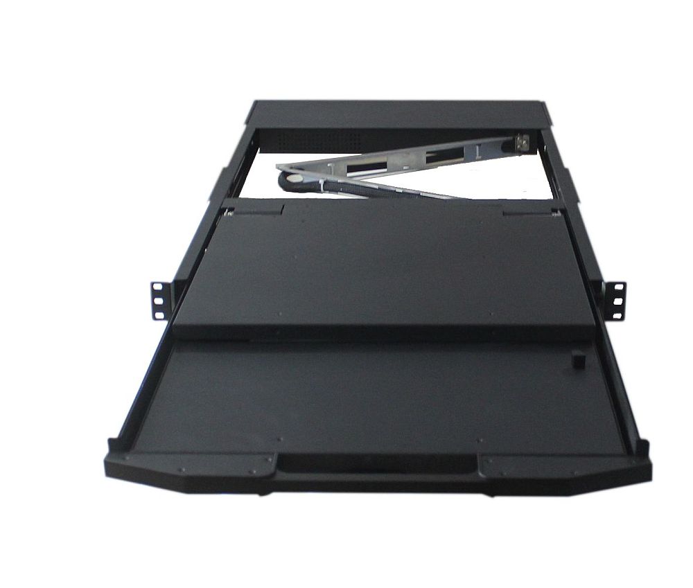 1U 21.5" Rotating Rackmount Monitor - Closed Position (Part# MR-F21AR)