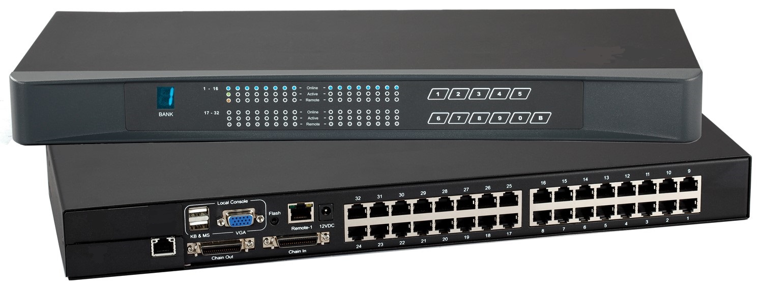 Cat5 32 Port 3 Console KVM Switch (Part#Cat5M-3203)