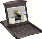 1U 17" Diamond Series Rackmount Monitor with Cat5 32 Port KVM Over IP Switch (Part#DS-147-17-Cat5-IP32)