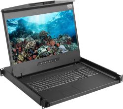1U 19" 1920 X 1080 Rackmount Monitor With 8 Port 2K KVM Switch - (Part#RM-F119-2K801)