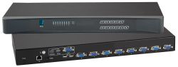 8 Port KVM Over IP Switch with 2 USB HUBs (Part# KVM-S8IPH)