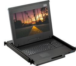 1U 17" 4K Rackmount Monitor with 8 Port 4K KVM Switch