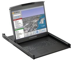 1U 20" Rackmount Monitor with 8 Port Cat5 KVM Switch