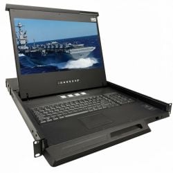1U 17" 4K Rackmount Monitor with 8 Port NIAP KVM Switch