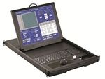 1U 17" LCD Rackmount Monitor with 8 Port KVM over IP - 2 Users - Optical Mouse (Part#RM-143-17-801)