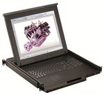 1U 19" LCD Rackmount Monitor with 8 Port KVM over IP Switch (Part#RM-141-19-801)