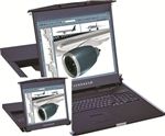 1U 17" Dual Slide Rackmount Monitor with 16 Port Cat5 KVM Over IP (Part#RM-150-17-Cat5-IP16)