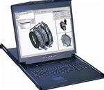 1U 20" Rackmount Monitor, 104 Key Notebook Keyboard, 16 Port KVM Over IP Switch (Part#RM-151-20-Cat5-IP16)