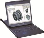 1U 20" Rackmount Monitor, 104 Key Notebook Keyboard, 32 Port KVM Over IP Switch (Part#RM-151-20-Cat5-IP32)