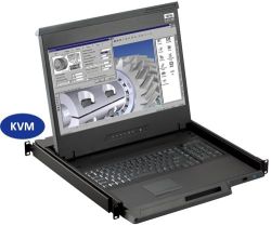 1U 17" Rackmount Console with KVM Switch 