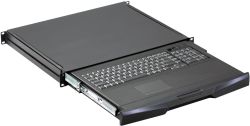 1U Rackmount Keyboard Drawer - 104 Key Notebook Keyboard, Short Depth (Part#RMD-184)