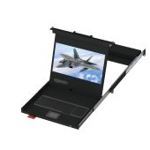 1U Military Grade Rackmount Monitor, 1920 X 1080, with Integrated CAC Card Reader 