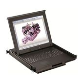 1U 19" LCD Rackmount Monitor, Touchpad or Trackball (Part#RM-111-19)