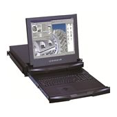 2U 19" Short Depth (18.1") LCD Rackmount Monitor with Seperate Sliding Monitor and Keyboard (Part#RM-118-19)