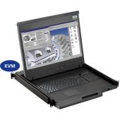 1U 17" Rackmount Console with KVM Switch