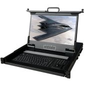 1U 17" 1920 X 1080 Rackmount Monitor with 8 Port HDMI KVM Switch