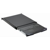 1U Rackmount Keyboard Drawer - 104 Key Notebook Keyboard, Touchpad or Trackball, with 8 Port COMBO USB/PS2 KVM Switch (Part#RMD-191-Cat5-08)