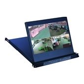 1U 19" Wide Screen Rackmount LCD Panel, Flip Up Monitor Drawer with Integrated Quad Split Screen (Part#RMDW-151-19QD)