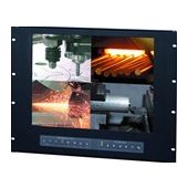 10U 20" Rackmount LCD Panel with Integrated Quad Split Screen (Part# RMP-161-20QD)