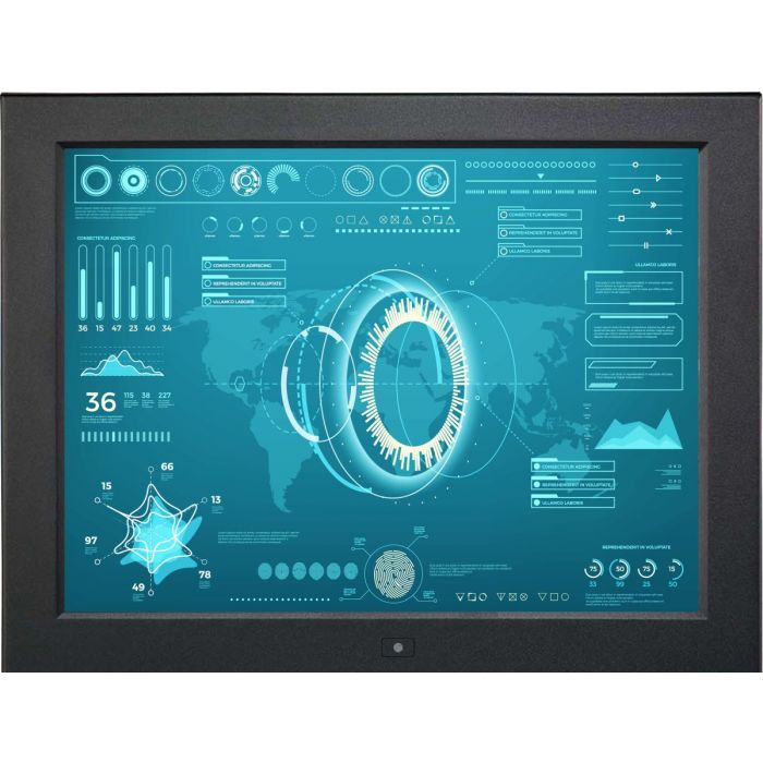 19" Rugged LCD Aluminum Frame - Industrial LCD Panel (Part# LCD-AP19)