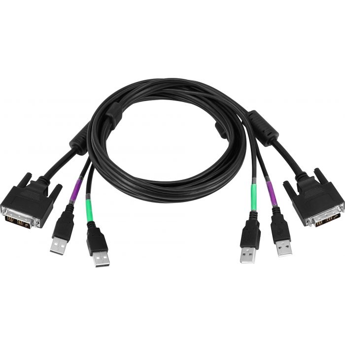 6' DVI/USB Rackmount Drawer Cable - DVI + 2 USB (Part# DVI-XA)