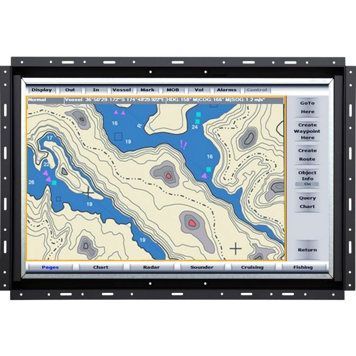 24" Open Frame Rugged High Resolution, LCD Aluminum Frame - Industrial LCD Panel (Part# LCD-OP-X24)
