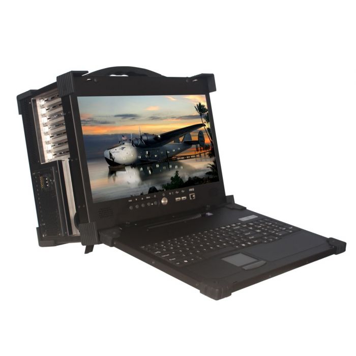 Portable Workstation Chassis - 17" LCD - Custom Build, Supports Micro-ATX, 4 Drive Bays, 7 Expansion Slots - (Part#PWS70-17A) 