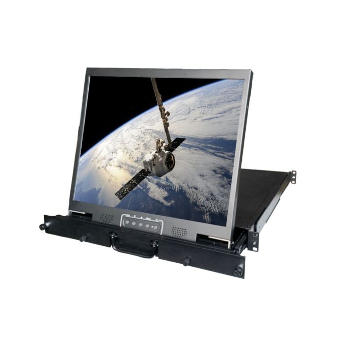 1U 19" Rackmount LCD Drawer, MIL-STD-810F/G Compliant 