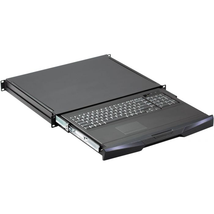 1U Rackmount Keyboard Drawer - 104 Key Notebook Keyboard, Short Depth (Part#RMD-184)