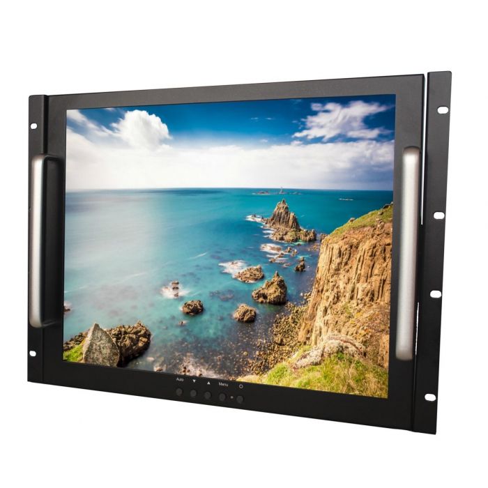 8U 19" Industrial Tilt Adjust Rackmount LCD Panel (Part# RMP-161-19A)
