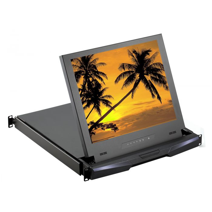 1U 19" High Brightness Rackmount LCD Panel, Rackmount Monitor Drawer (RMHD-151-19)