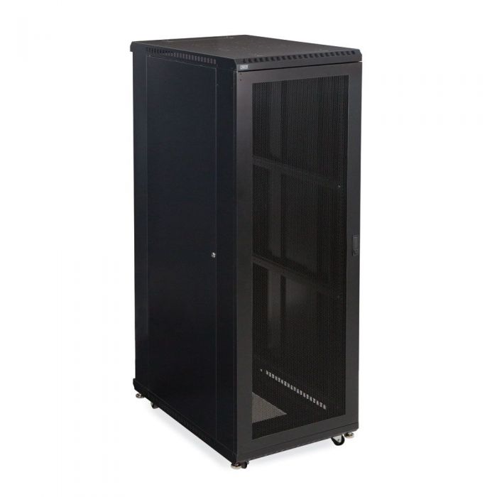37U Rack with Vented front and rear doors, 36" depth, with adjustable 19" EIA Rackmount Rails 