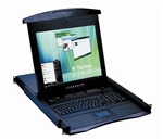 1U 19" Diamond Series (DS) Rackmount LCD with 8 Port PS/2 KVM (Part#DS-149-19-801)