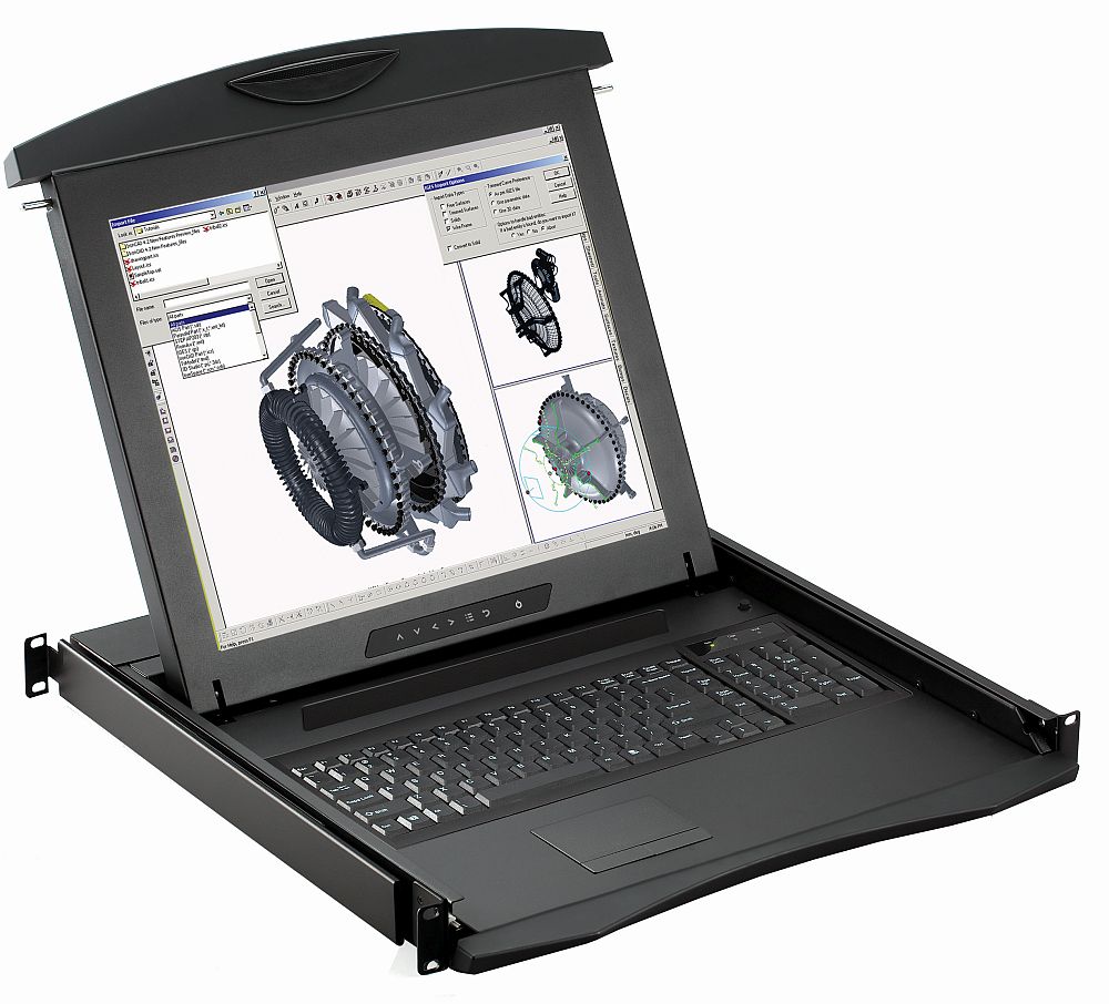 1U 17" LCD Rackmount Monitor, Diamond Series (Part#DS-111-17)