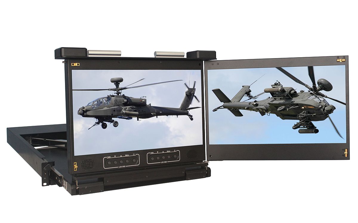 2U Dual Display Drawer 17" LCD (Part# RMD-151-X17Ax2)