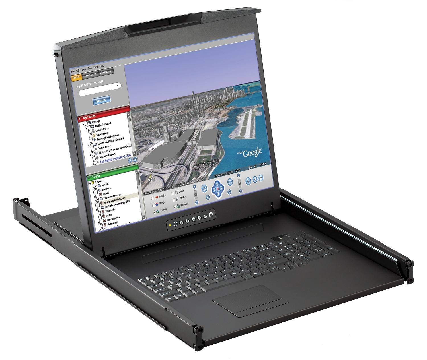 1U 20" Rackmount Monitor (1600 X 1200)