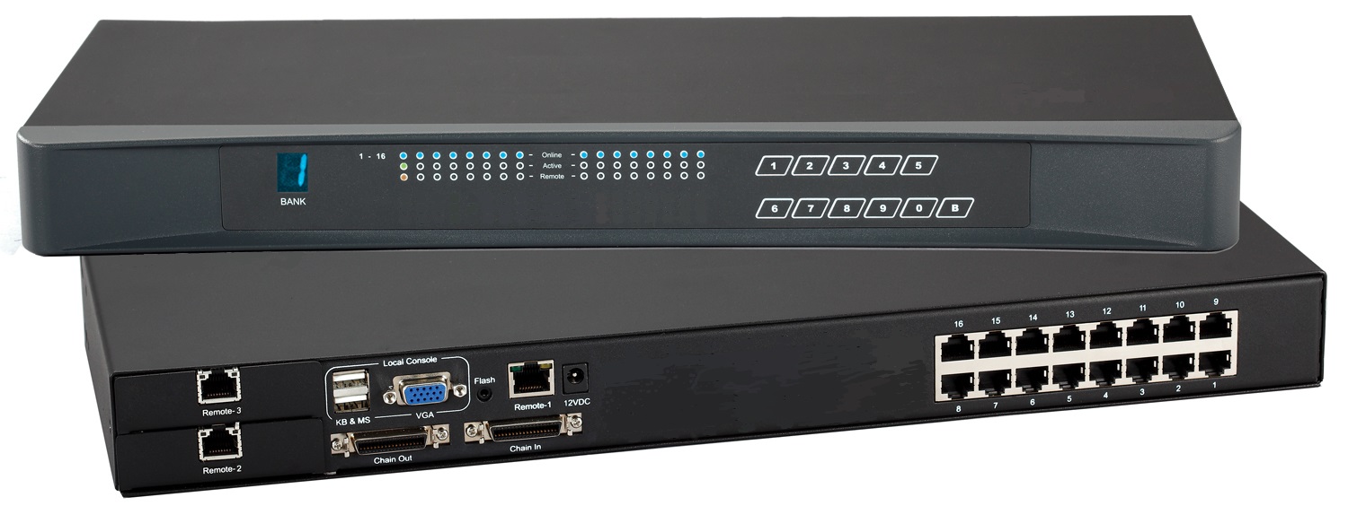16 Port Matrix Cat5 KVM Switch (Part#Cat5M-216-4) 