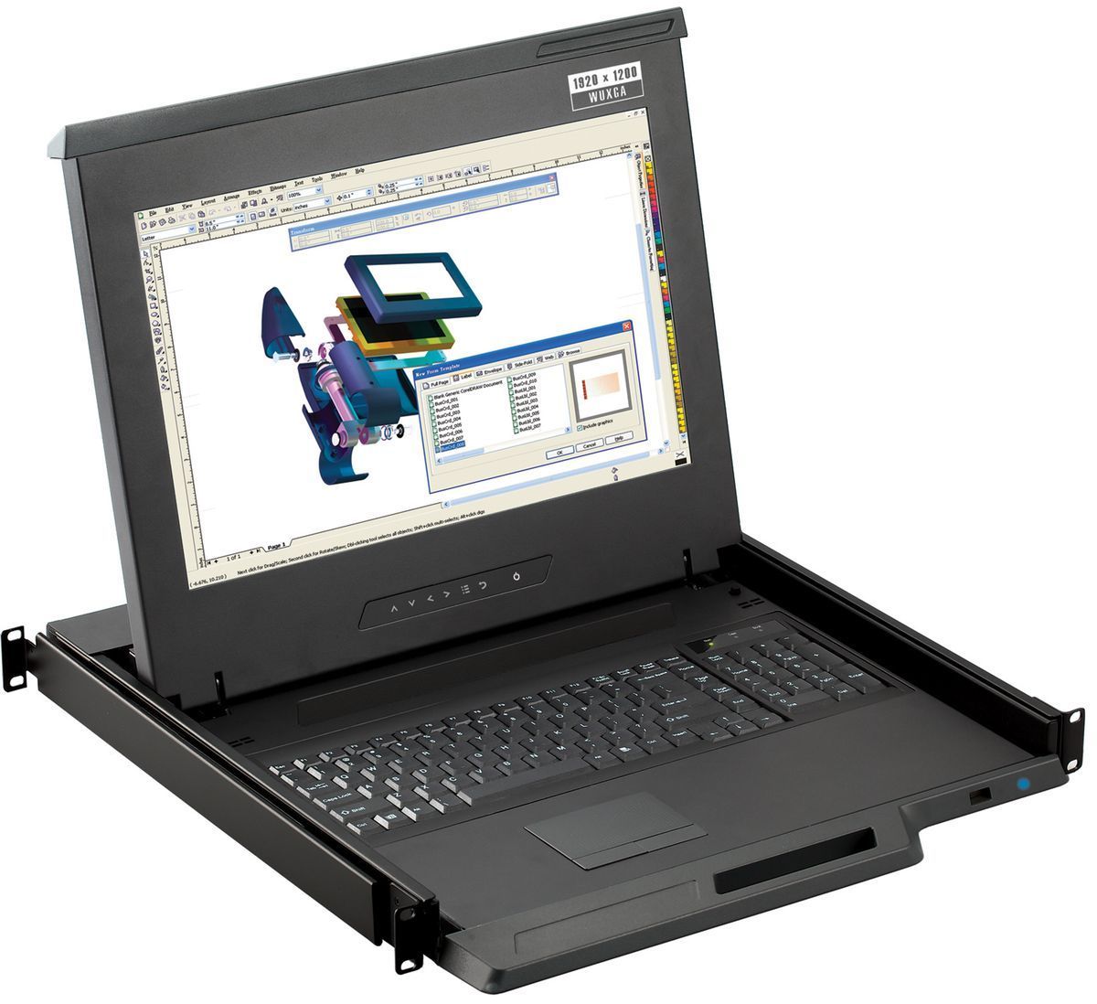 1U 17" Rackmount Console 1920 X 1200 Resolution