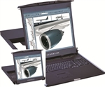 1U 19" Dual Slide Rackmount Monitor, 104 Key Notebook Keyboard (Part#RM-113-19)