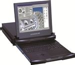 2U 19" Short Depth (18.1") LCD Rackmount Monitor with Seperate Sliding Monitor and Keyboard (Part#RM-118-19)