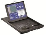 1U 17" LCD Rackmount Monitor with 8 Port KVM over IP - 2 Users - Optical Mouse (Part#RM-143-17-801)