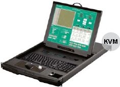 1U 17" LCD Rackmount Monitor with 8 Port USB KVM - Real Optical Mouse, SUN & iMAC Compatible (Part#RM-133-17-801)