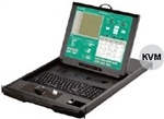 1U 17" LCD Rackmount Monitor with 8 Port USB KVM - Real Optical Mouse, SUN & iMAC Compatible (Part#RM-133-17-801)