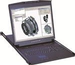 1U 20" Rackmount Monitor, 104 Key Notebook Keyboard, 32 Port KVM Switch (Part#RM-151-20-Cat5-32)