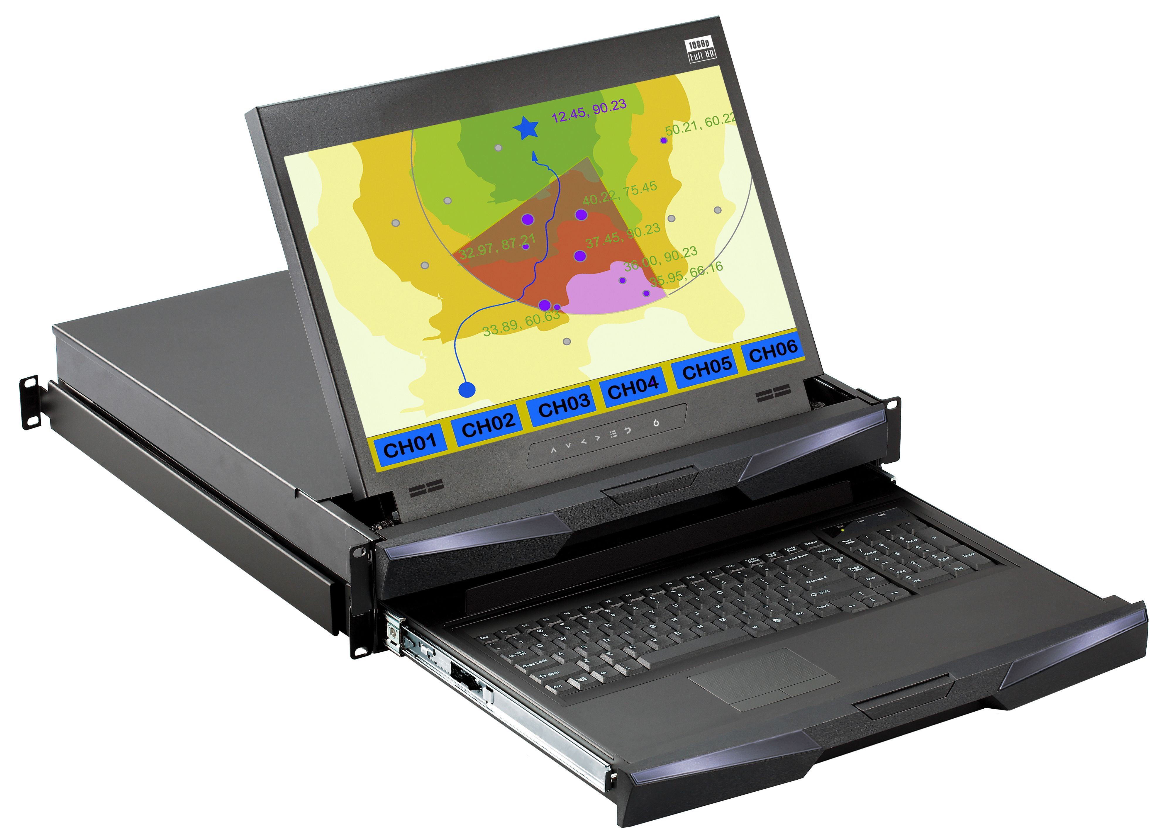 2U 17" 1080p Rackmount Monitor (18.9" Depth)