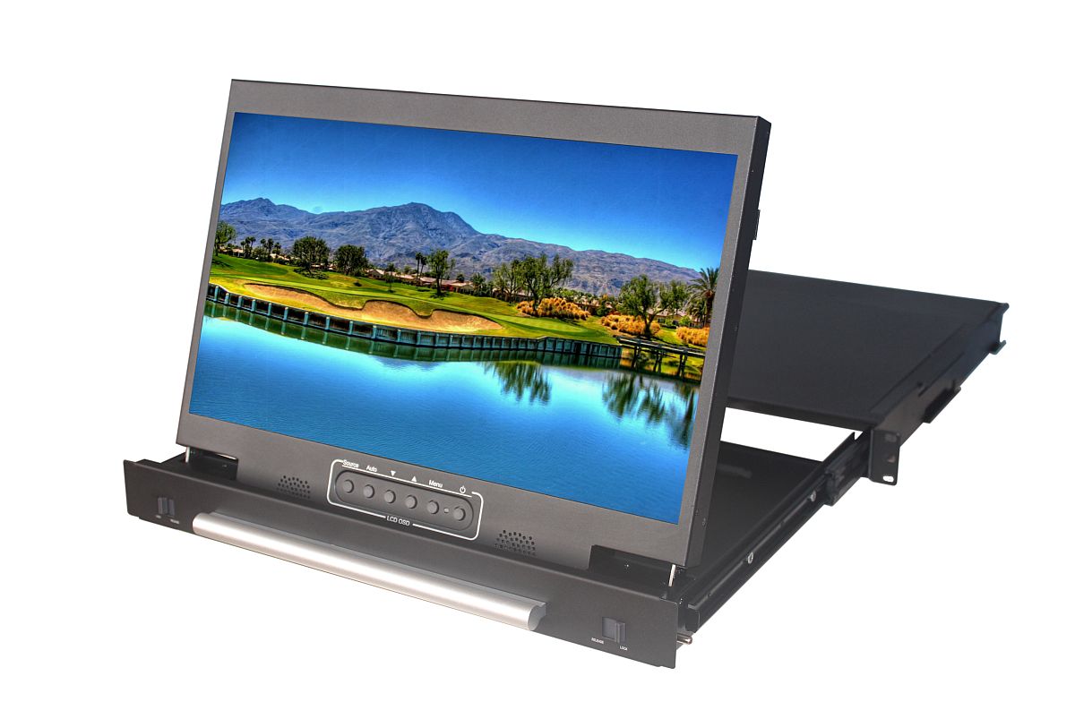 1U 17" 1080p Short Depth LCD Drawer
