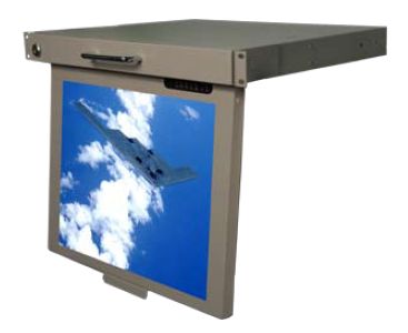 1U 17" Flip Down LCD Drawer 