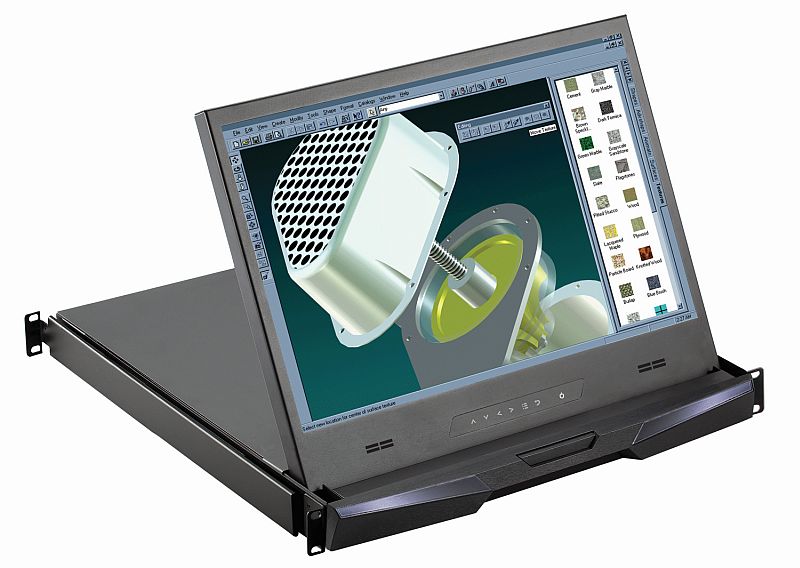 1U 19" Short Depth, Wide Screen Flip Up Rackmount Monitor Drawer (RMDW-151-19SD)
