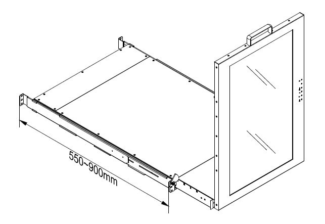 1U 24" Rotating 4K Rackmount LCD Drawer (Part# RMD-151-K24A-R)