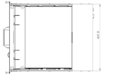 2U 4K Triple LCD Display Drawer Top Dimensions - (Part# RM-X3K3)
